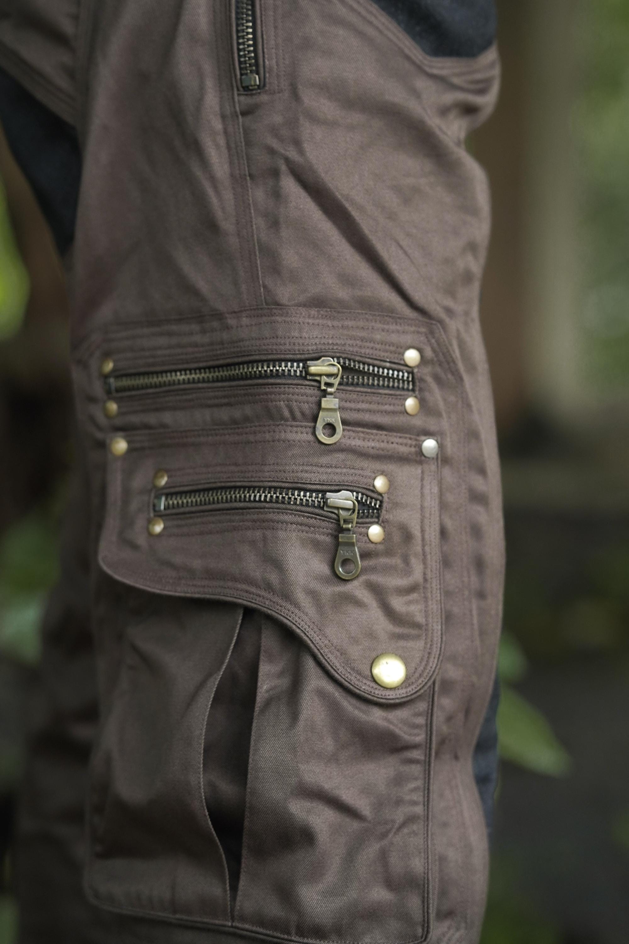 Men's Brown Organic Cotton Twill Cargo Trouser — view 4