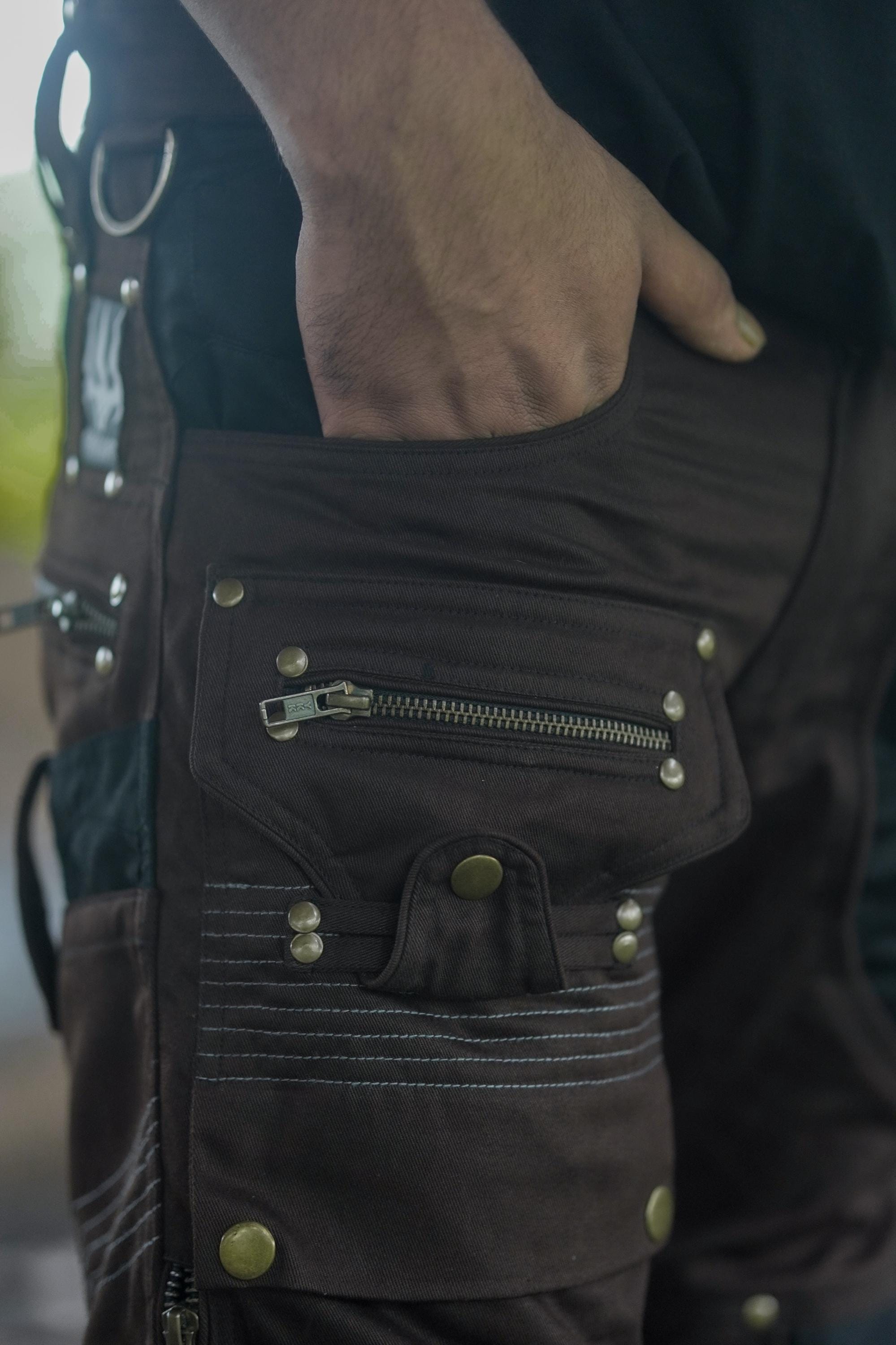 Men's Brown Twill Explorer Trousers — view 3
