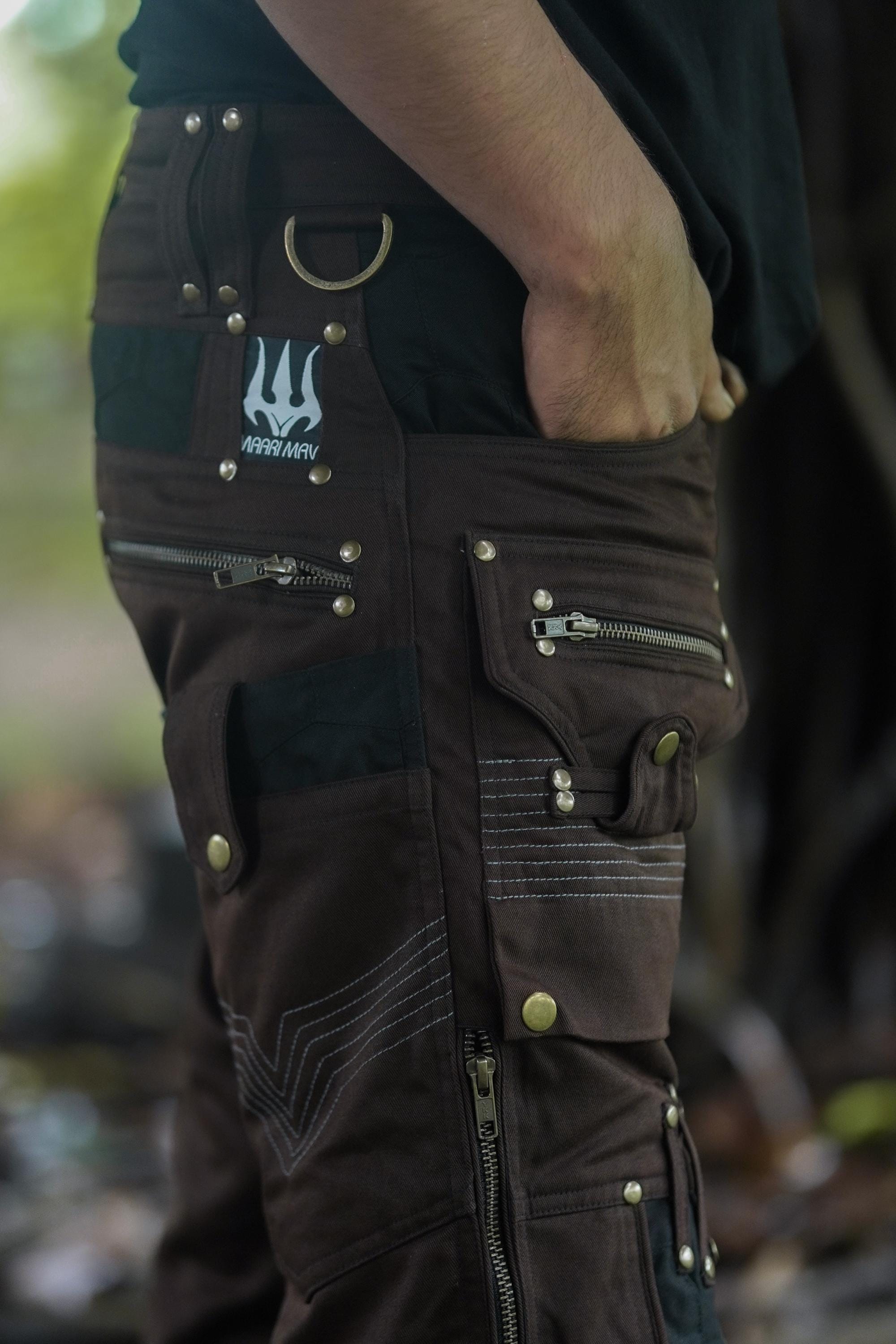 Men's Brown Twill Explorer Trousers — view 7