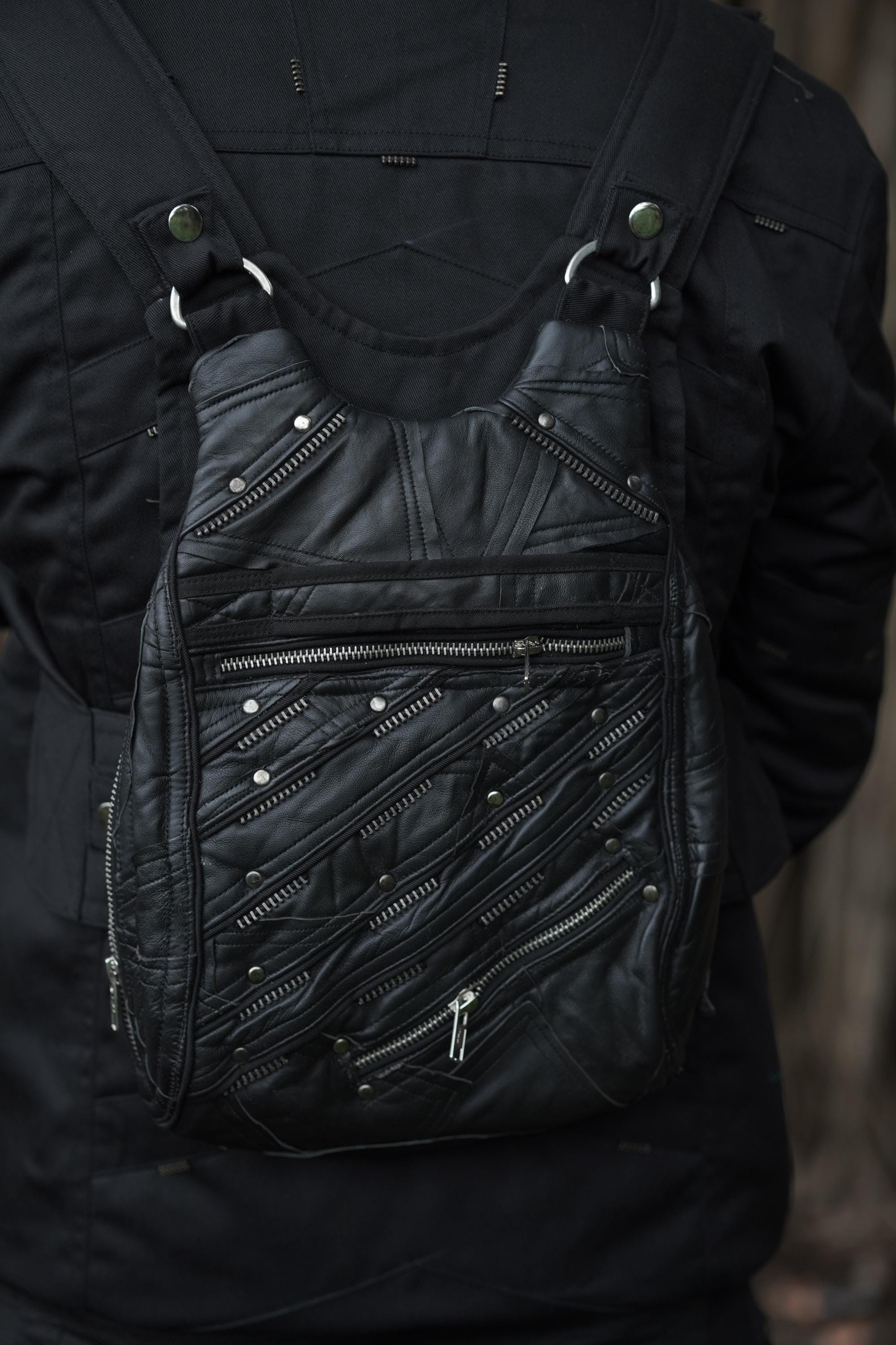 Galactic Flow Patchwork Leather Utility — view 6