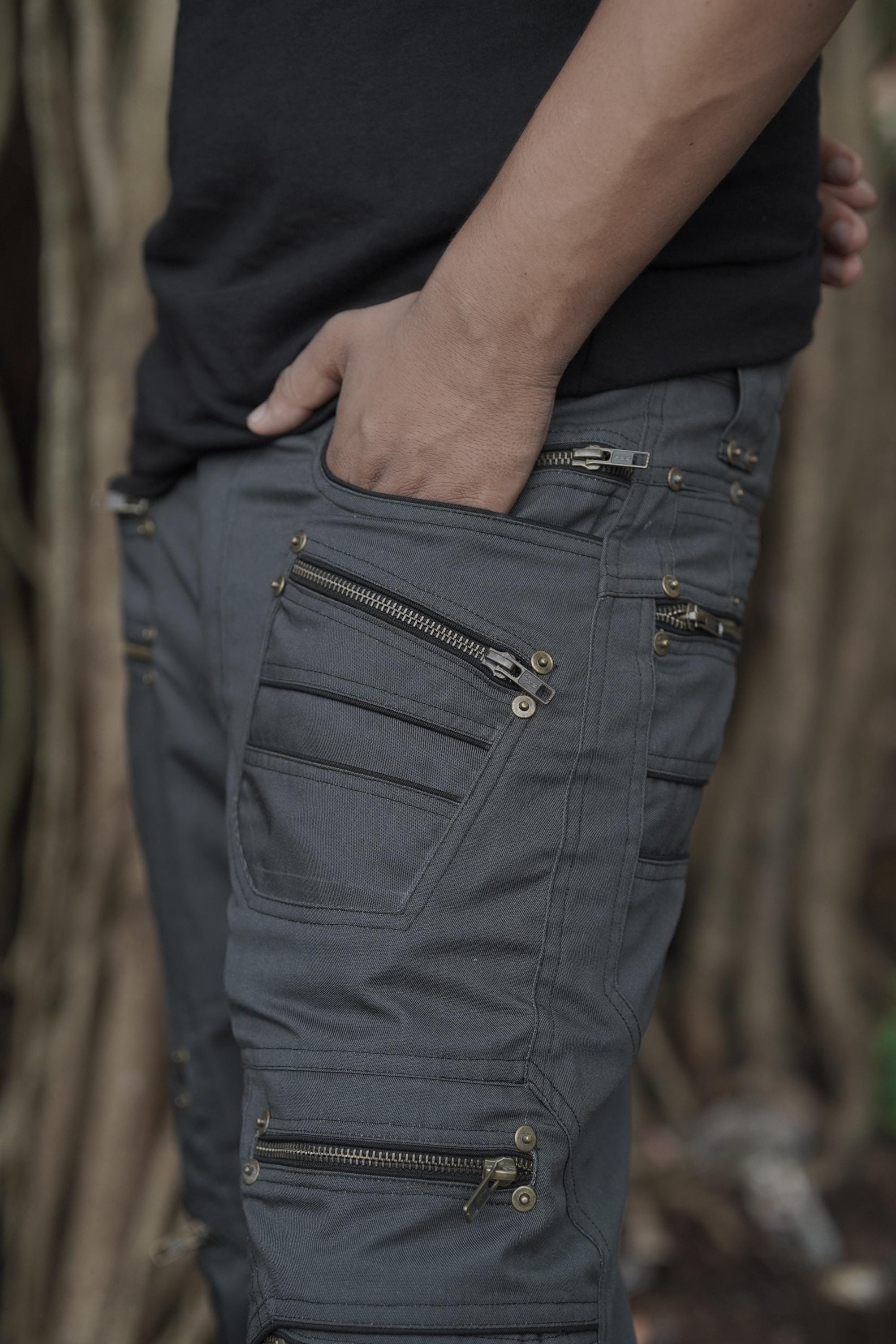 Grey Cotton Twill 3/4 Pants — view 6