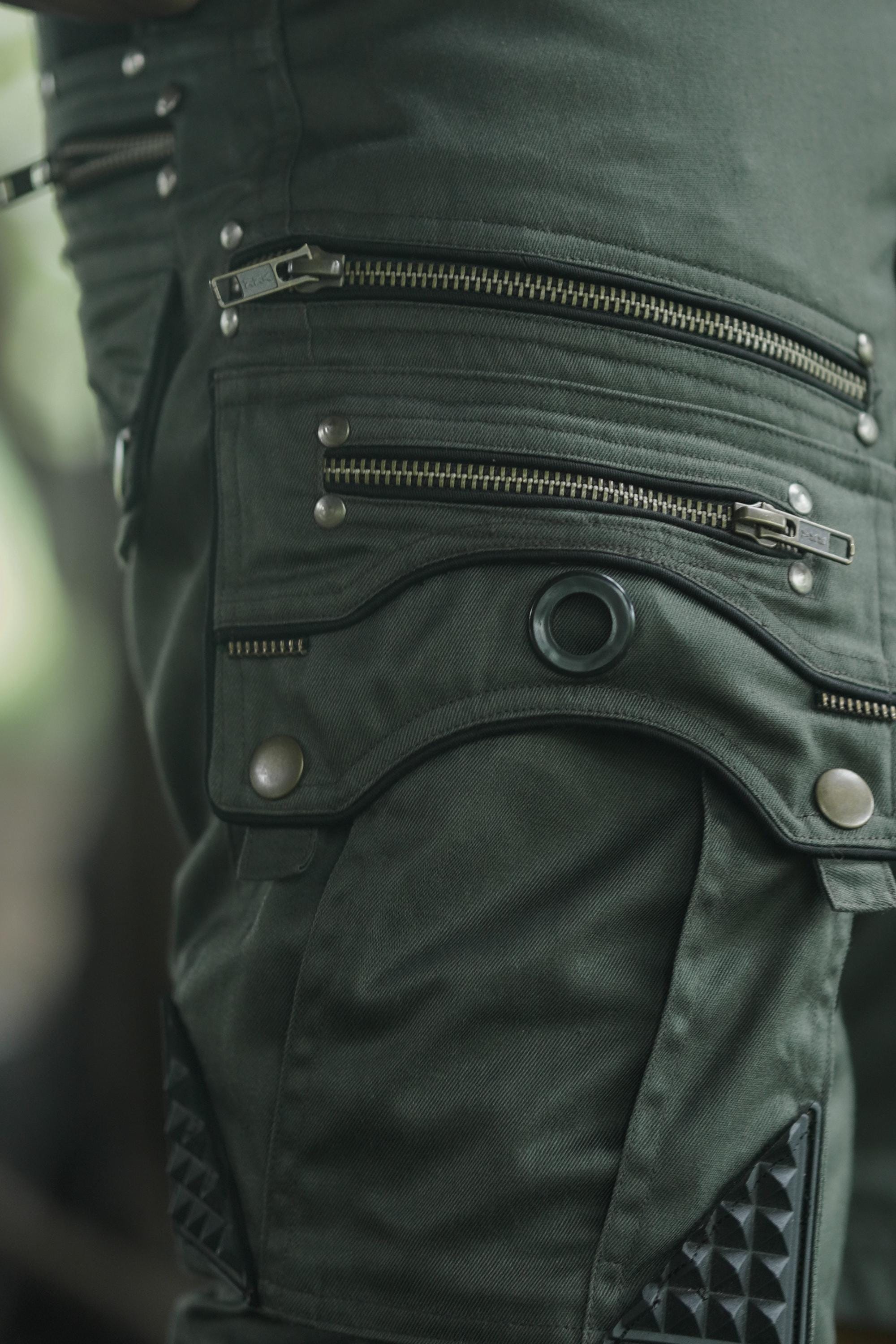 Men's Olive Cotton Twill Utility Shorts — view 3