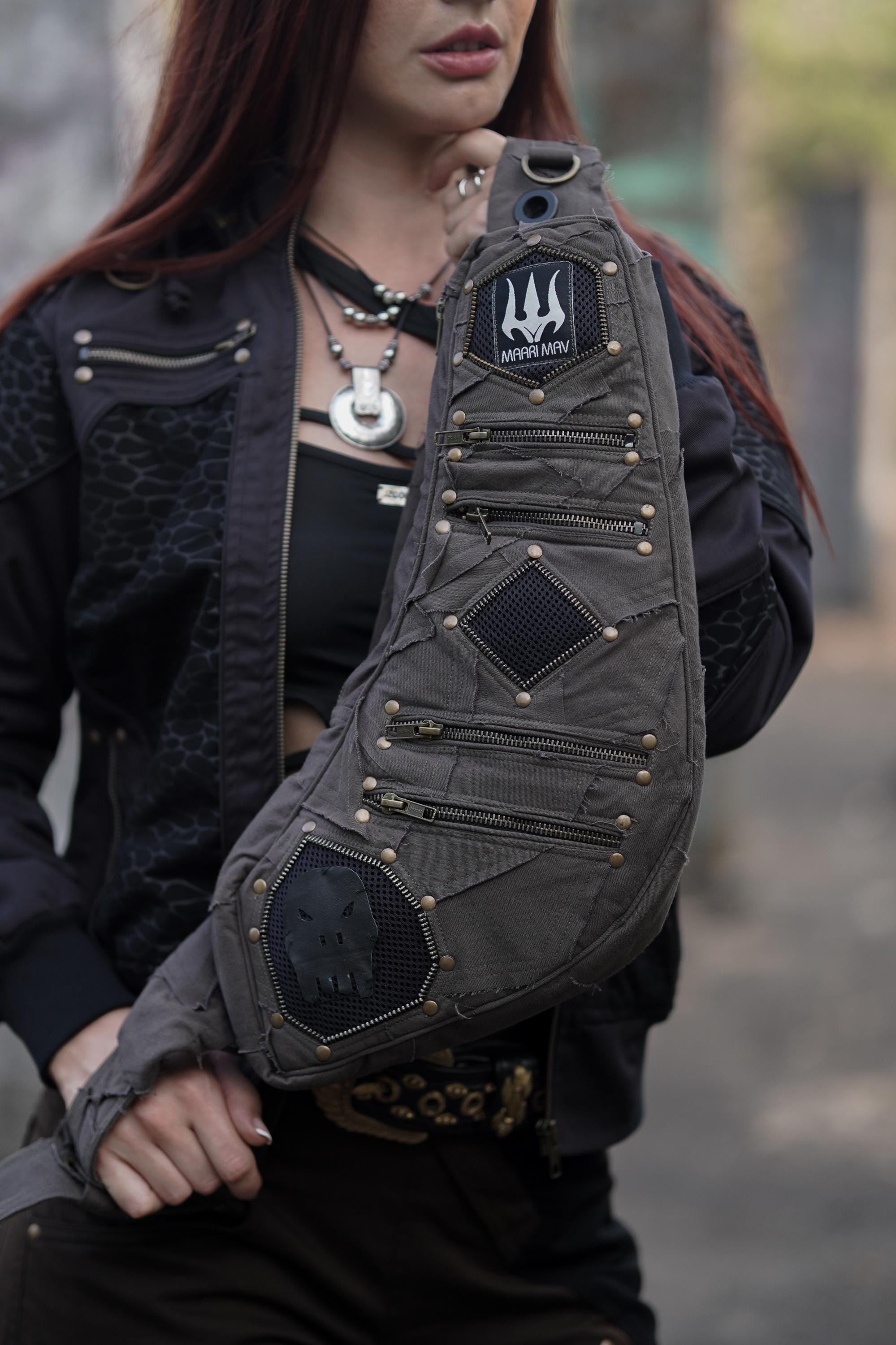 Handmade Patchwork Triangle Sling Bag — view 7