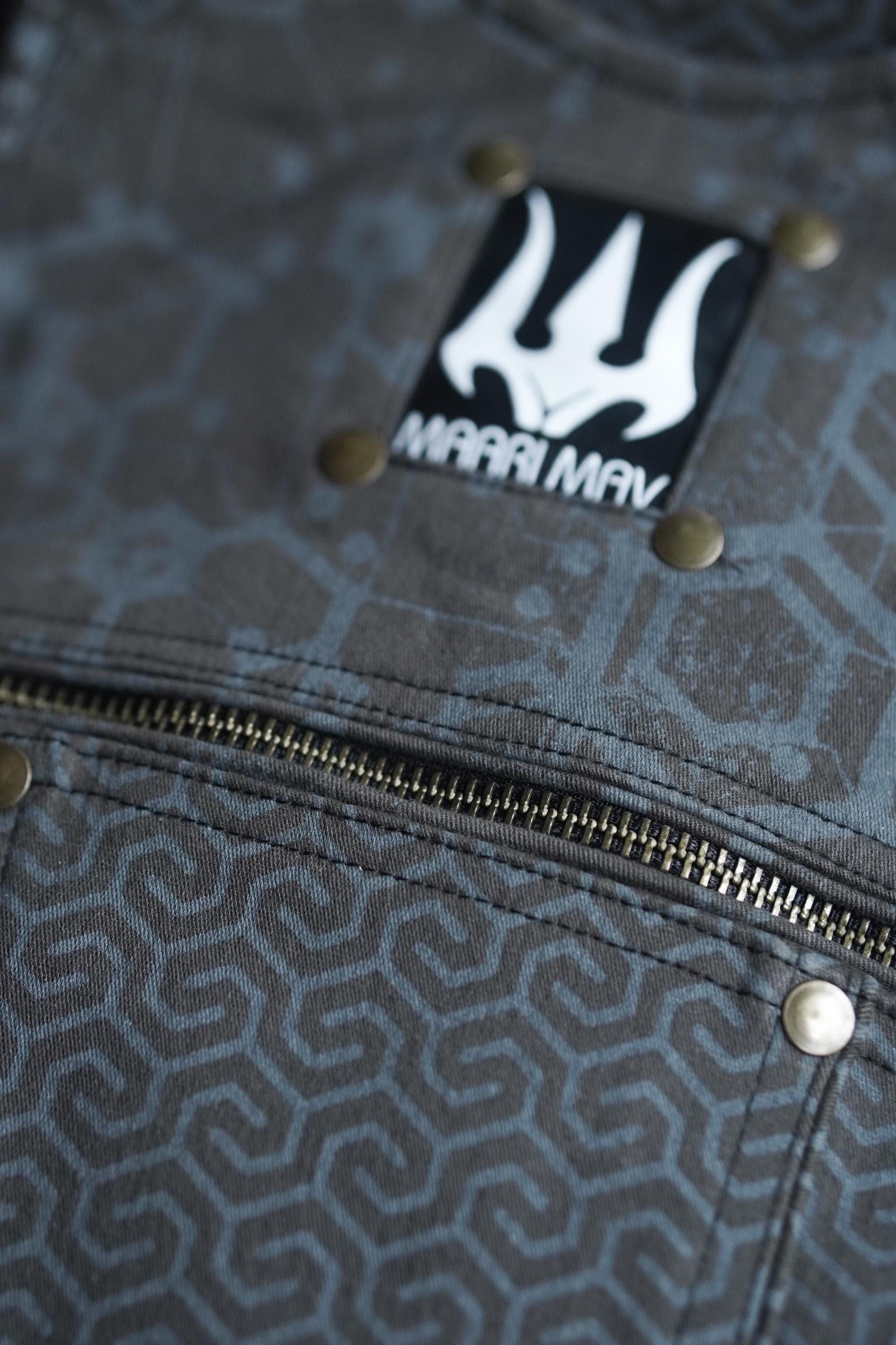 Handmade Printed Cotton Twill Ninja Bag — view 6